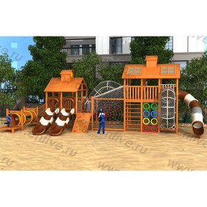 Wooden outdoor playground in park DFC304-2