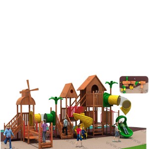 Wooden outdoor playground in backyardLDX0065-2
