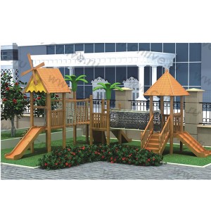 Wooden outdoor playground in park DFC302-1