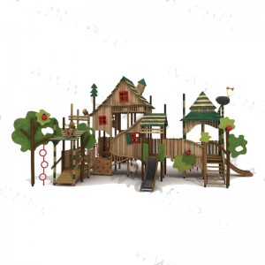 Wooden outdoor playground in courtyard DFC298-5