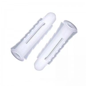 PE 6mm 8mm10mm strengthens thick white plastic expansion tube Pipe Wall plug screw screw