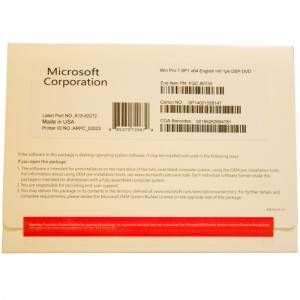 ინგლისური Windows 7 Professional კომერციული OEM 1PK DSP DVD FQC-80730