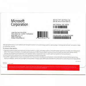 Windows 7 Pro OEM Poland Packaging 100% Sticker Original Lesen Microsoft COA