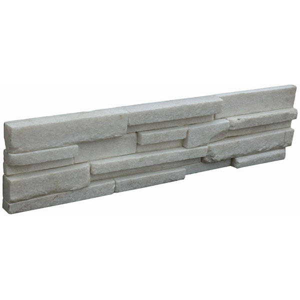 Big discounting Stone Roof Tile - CW826 White Quartz 3d Stacked Stone – ConfidenceStone