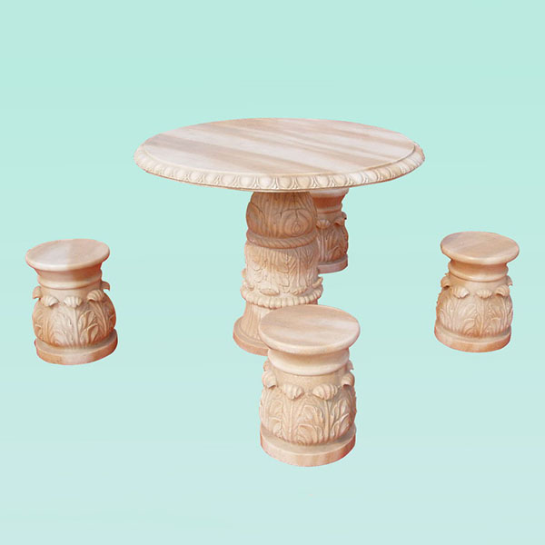 New Fashion Design for Resin Animal Sculptures - CC292 Marble Table And Stool – ConfidenceStone