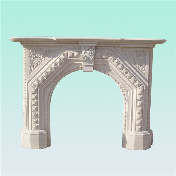 Factory making Yellow Marble Sculpture - CF024 French fireplace – ConfidenceStone