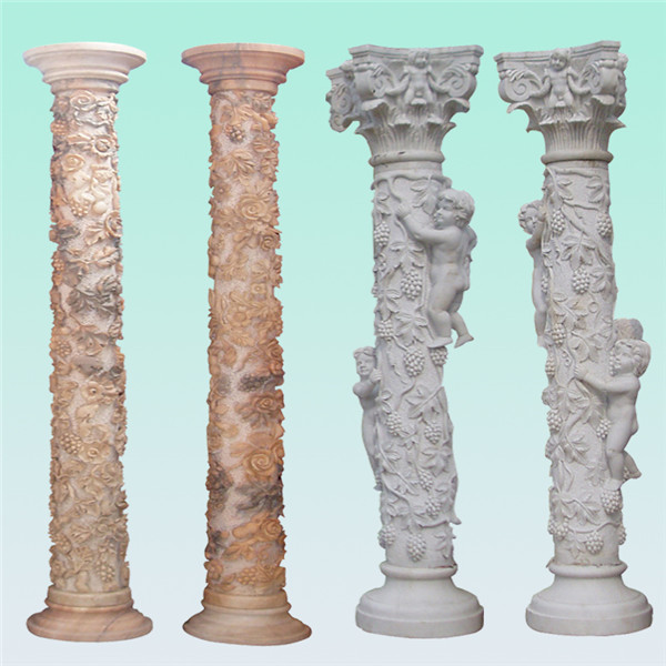 Personlized Products Blue Limestone Pier Caps - CC128 Marble Column – ConfidenceStone
