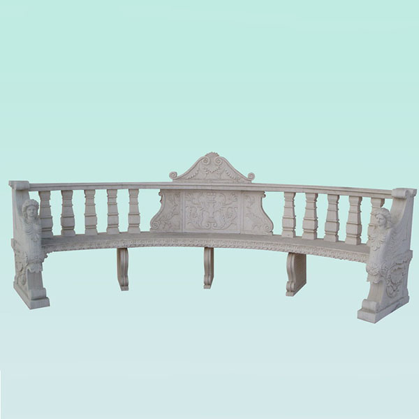 Factory Price For Thin Stone - CC309 White Marble Garden Chair – ConfidenceStone