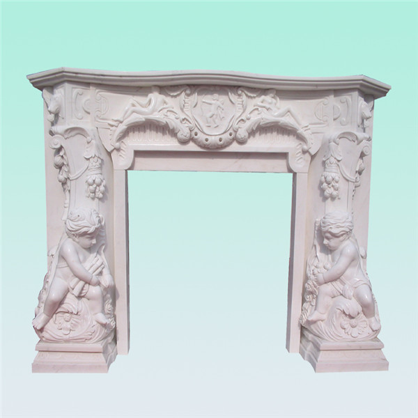 Popular Design for White Marble Fireplace - CF038 American fireplace – ConfidenceStone