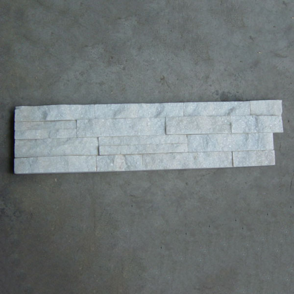 Factory Cheap Hot Waterjet Marble Tiles Design Floor Pattern - CW743 White Quartz Stacked Stone – ConfidenceStone