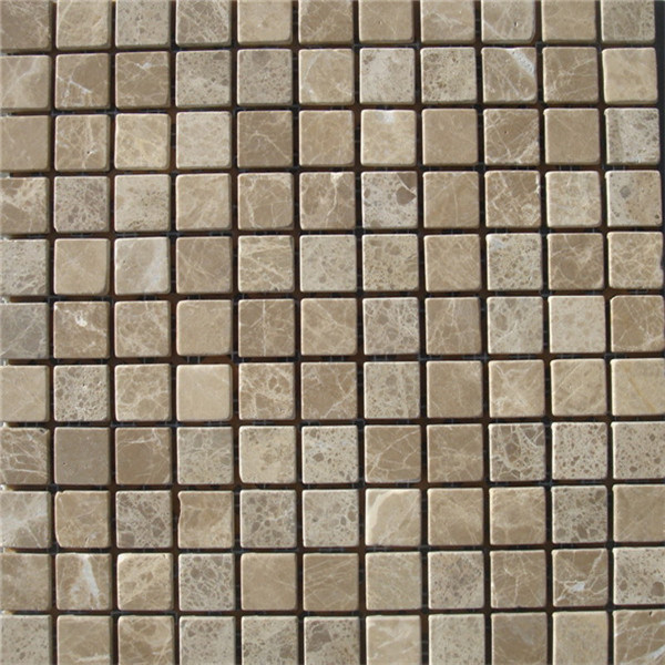 Top Suppliers Concrete Ledgestone Veneer - CM504 Mosaic  Light Emperador 25×25 Tumbled (Pack Of 4) 305x305x8  – ConfidenceStone