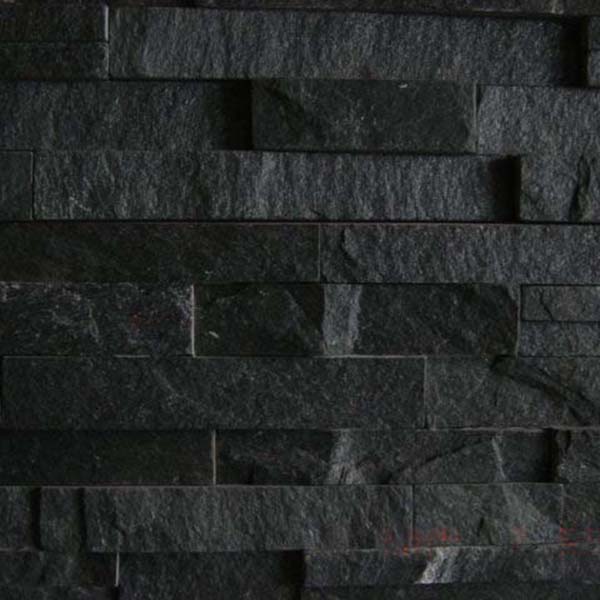OEM Customized Random Slate - CW744 Black Quartz Stacked Stone – ConfidenceStone