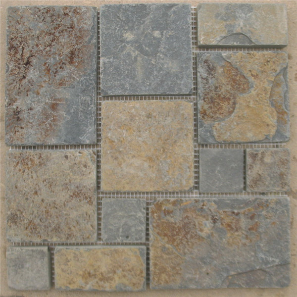 Best-Selling Grey Stone Tiles -  CM511  Mosaic  Cottage Slate Ashlar Tumbled (Pack of 4) 305x305x10 – ConfidenceStone