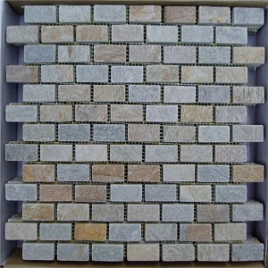 CM647 Quartzite Slate Brick Bond Interlock