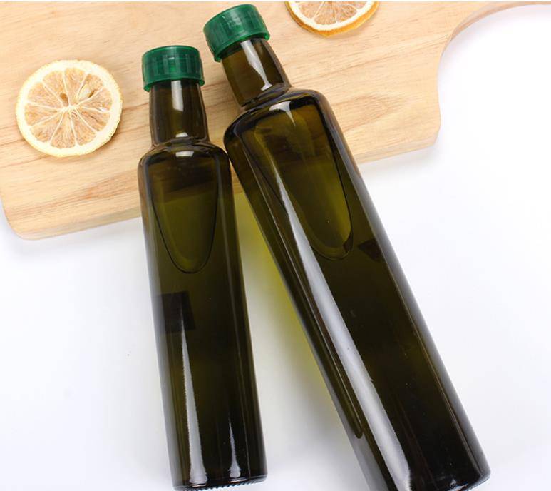 2019 New Style Glass Tea Mug With Filter - olive oil glass bottle highly quality ,dark green bottle – Credible detail pictures