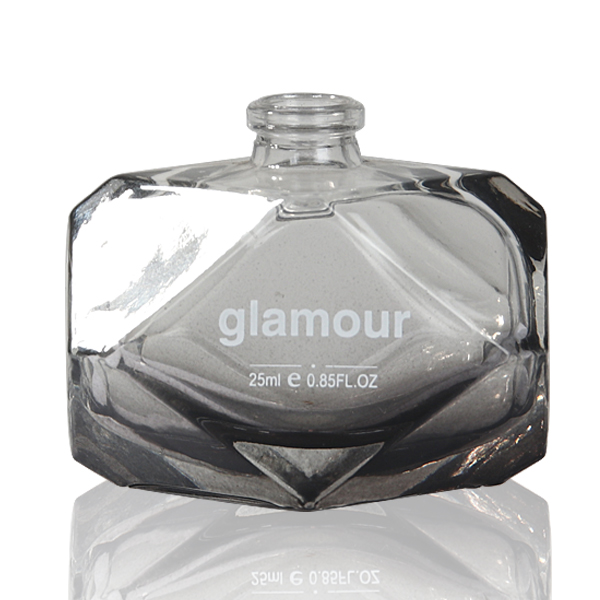 Newly Arrival Glass Empty Pump Bottle - Customized shaped 30ml prefume bottle more facted black prefume bottle – Credible