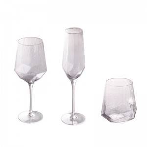 Wholesale Price Storage Jar - wine glass cup 500ml  Water ripple  have in stock made in china  – Credible