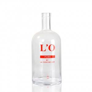 Factory Cheap Hot Matte White Cosmetic Bottle - 1L High White Glass Whiskey Liquor Bottle with Custom Logo – Credible