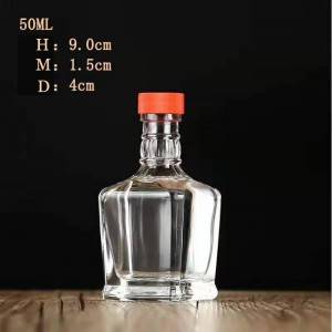 factory low price White Glass Cream Jar - 50ml mini Spirit bottle – Credible