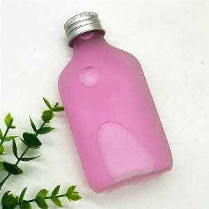 flat fruit juice glass bottle
