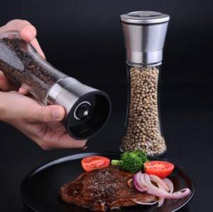salt pepper grinder glass best wholesale 100ml 150ml kitchen seasoning jar