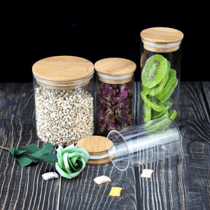 high borosilicate glass jar food container