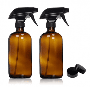 Factory directly supply Portable Perfume Bottle - 500ML Refillable 16 OZ Amber Spray Glass Bottle For Essential Oil Bottle Black Trigger Spray Top  – Credible