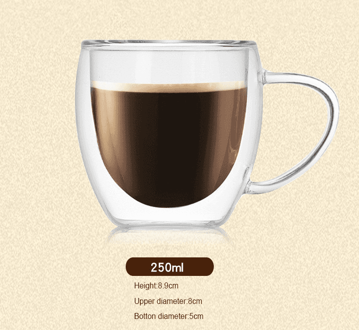 China wholesale Square Glass Cup - Double wall glass high borosilicate glass coffee cup – Credible