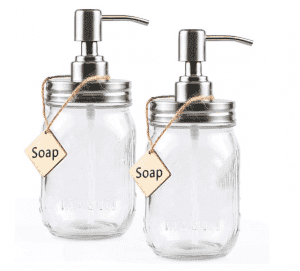Hot New Products Glassware Set - Mason Jar with Stainless Steel Pump, Glass Liquid Soap Dispenser, Refillable Glass Bottle for Bathroom Hand Soap, Kitchen Dish Soap, Lotion – Credible