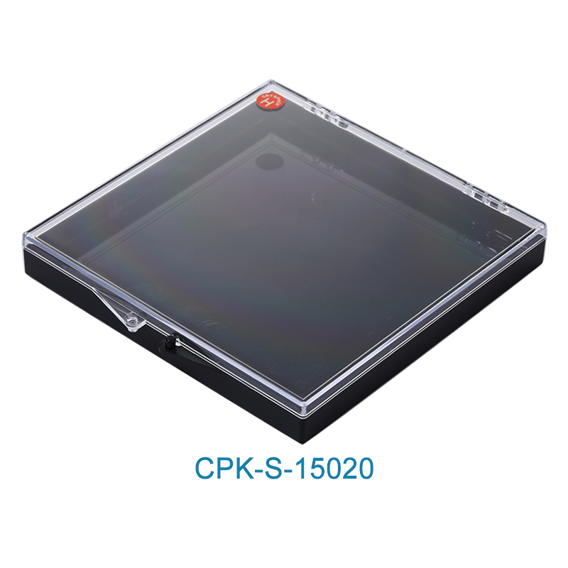 Transparent Plastic Hinged Gel Sticky Packing Box with Gel Coating in Bottom CPK-S-15020