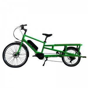 26/20*1.95 350W Mid-Drive Pedal Assist Electric Bike Long Tail Cargo