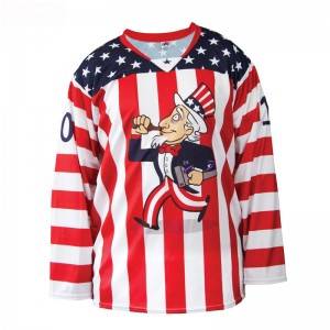sublimation printed youth ice hockey jersey