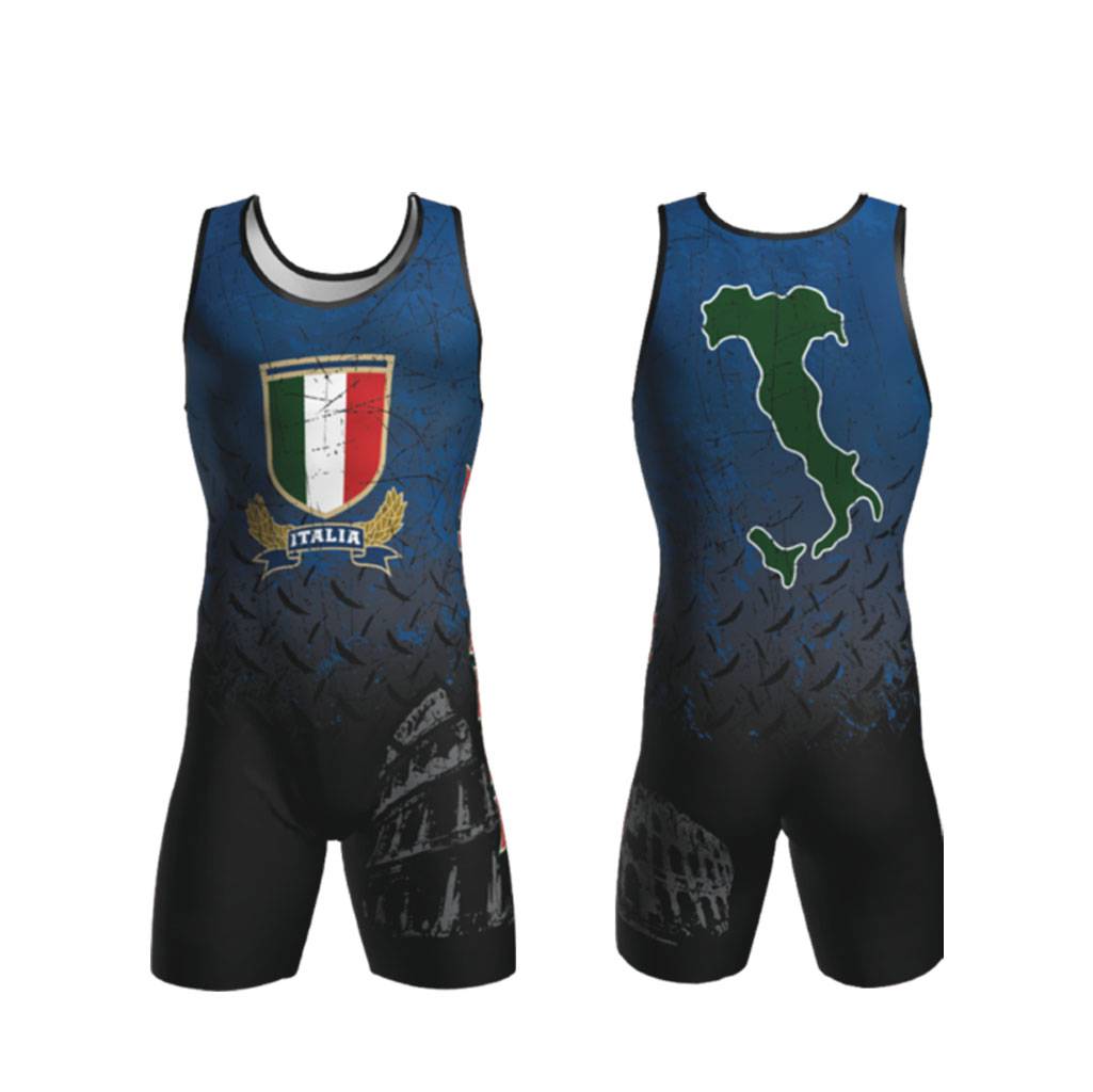 High Quality OEM Wrestling Spandex Suit Factory - High Quality Custom Printed Wrestling Singlets – Custom Sports detail pictures