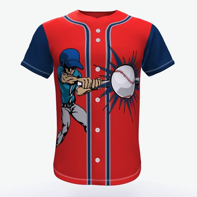 Feletseng Button Custom Sublimation ho hatisoa Baseball Jersey Featured Image