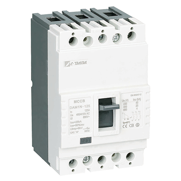 DAM1-125 Series Thermal Overload Operation Moulded Case Circuit Breaker(Fixed type)