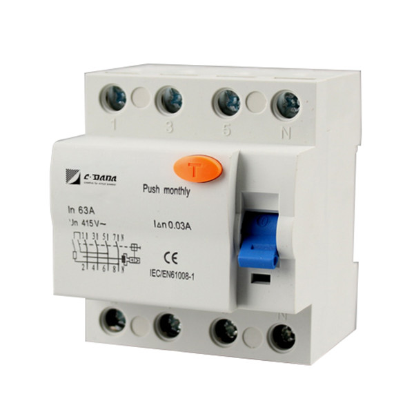 dal10-63 4p rccb residual current circuit breaker