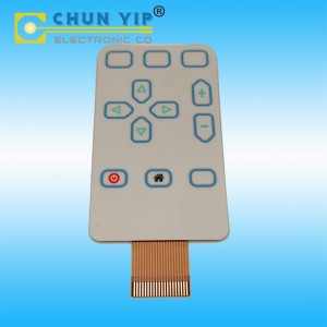 Factory custom Push Button membrane switch, Keypad, FPC Circuit Keypad with Metal Dome Tactile, Control Panel, Pitch ZIF