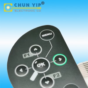Factory custom Push Button membrane switch, Keypad, FPC Circuit Keypad with Metal Dome Tactile, Control Panel ZIF Terminal