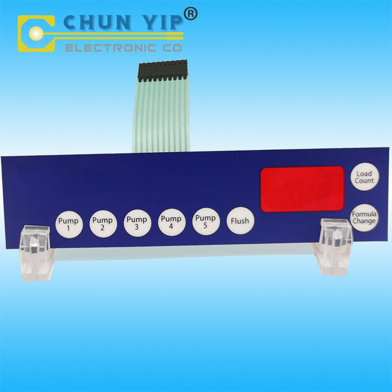 Pre-Painted Corrugated Sheet Membrane Keypad Keyboard Extension -
 PET Circuit Keypads with Metal Dome Tactile,  Female Terminal Membrane Switches With Led Build in, Digital Show Membranes, PET cir...