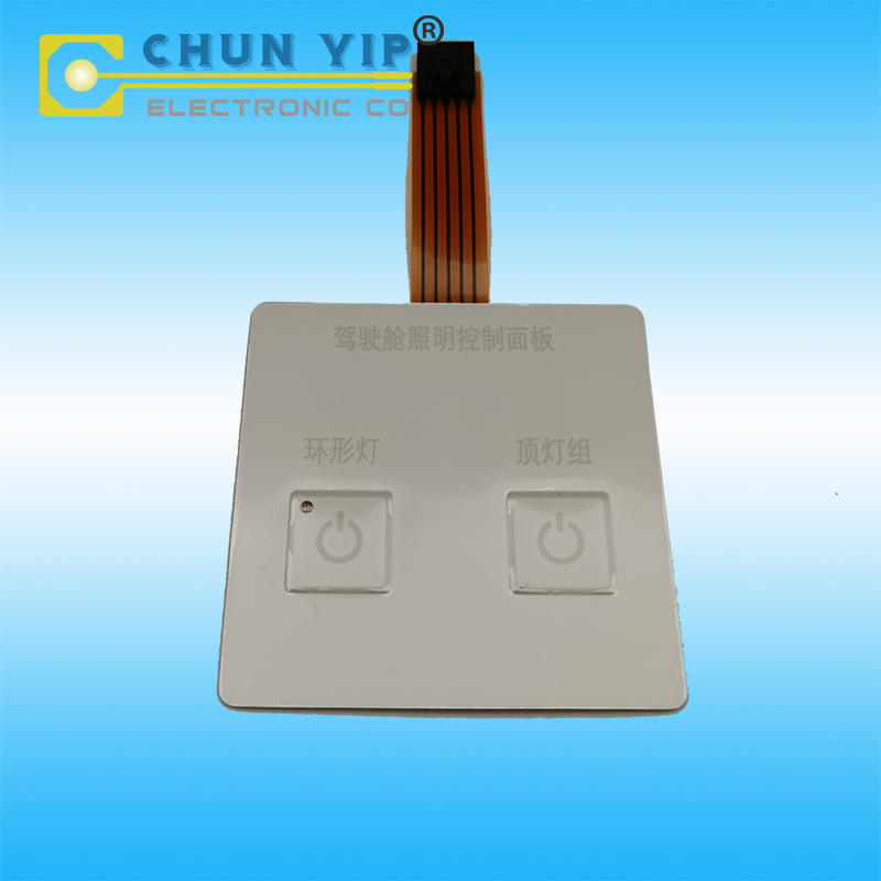 Factory custom Push Button membrane switch, FPC Circuit Keypad with Metal Dome Tactile, Control Panel, Backlight Switches