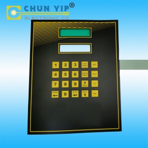 PET Circuit Keypad with Metal Dome Tactile  Female Terminal Membrane Switches Without Led