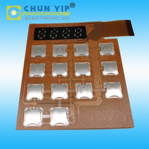 Factory custom Push Button membrane switch, Keypad, FPC Circuit Keypad with Metal Dome Tactile, Control Panel