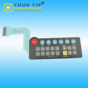 Control Panels with PET Circuit ZIF Terminal finish, Metal Dome Tactile Membrane Switches, PET Circuit Keypads