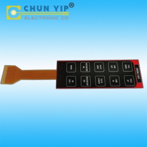 LGF Membrane Switches, Backlight Membrane Switches, Backlit Keypads, FPC Circuit Control Panel ZIF Terminal With Backlit