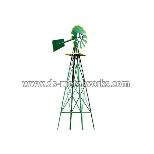 8FT-Green-Metal-Windmill-Yard-Garden-Decoration