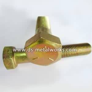 OEM Supply China DIN 931 Partial Thread Hex Head Bolt Carbon Steel Grade 8.8 Yellow Zinc Plated Hex Bolts