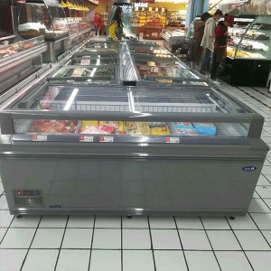 Supermarket refrigeration equipment island freezer