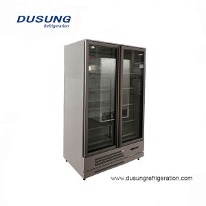 Commercial vertical 2 glass door freezer/refrigerator