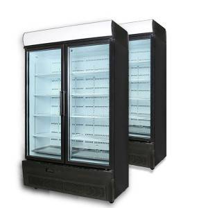 Big discounting Supermarket sliding glass doors food and meat refrigerator display freezer showcase