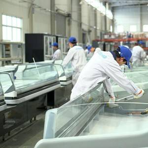 Massive Selection for 2020 Supermarket Commercial Island Freezer Sliding Glass Curved Lid Chest Combined Island Fridge Freezer